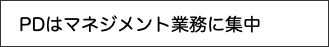 　PDはマネジメント業務に集中