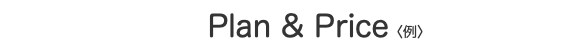  Plan & Price〈例〉